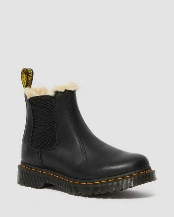 Dr Martens 2976 Faux Fur Lined Chelsea Cizmy Damske Čierne | 6520-DHWRP
